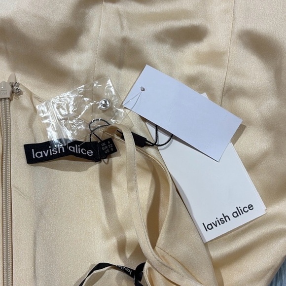 NWT - Lavish Alice Elegant Satin Dress - Picture 5 of 6